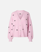 Y.A.S Strikket Cardigan Fleur LS Knit - Nosegay/ Fig flower