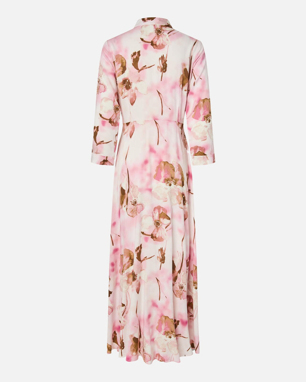 Y.A.S Maxikjole Savanna Long Shirt Dress - Pink Lady Pella flower