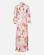 Y.A.S Maxikjole Savanna Long Shirt Dress - Pink Lady Pella flower