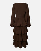 Y.A.S Maxikjole Plira LS Long - Coffee Bean