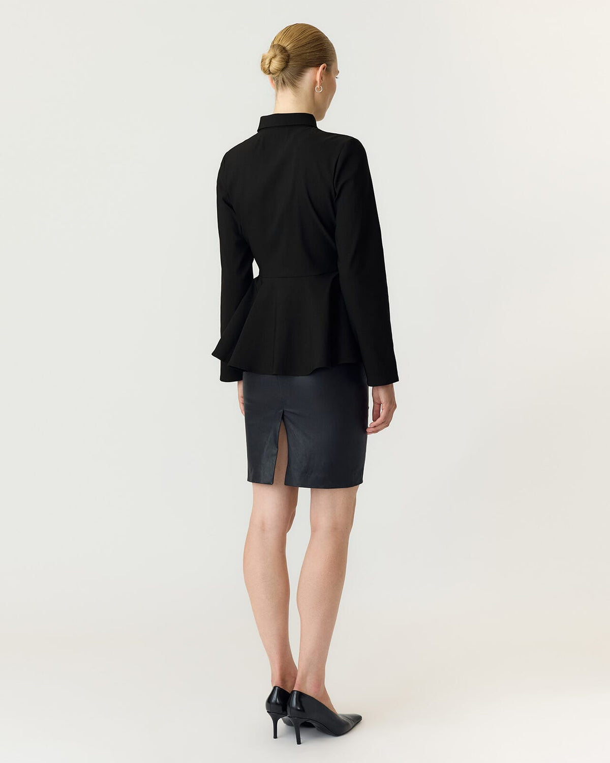 Y.A.S Skjorte Pepa LS Peplum - Black