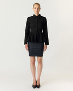 Y.A.S Skjorte Pepa LS Peplum - Black