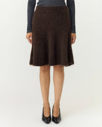 Y.A.S Skjørt Tilde Ullmiks HW Mohair Blend - Molé Melange