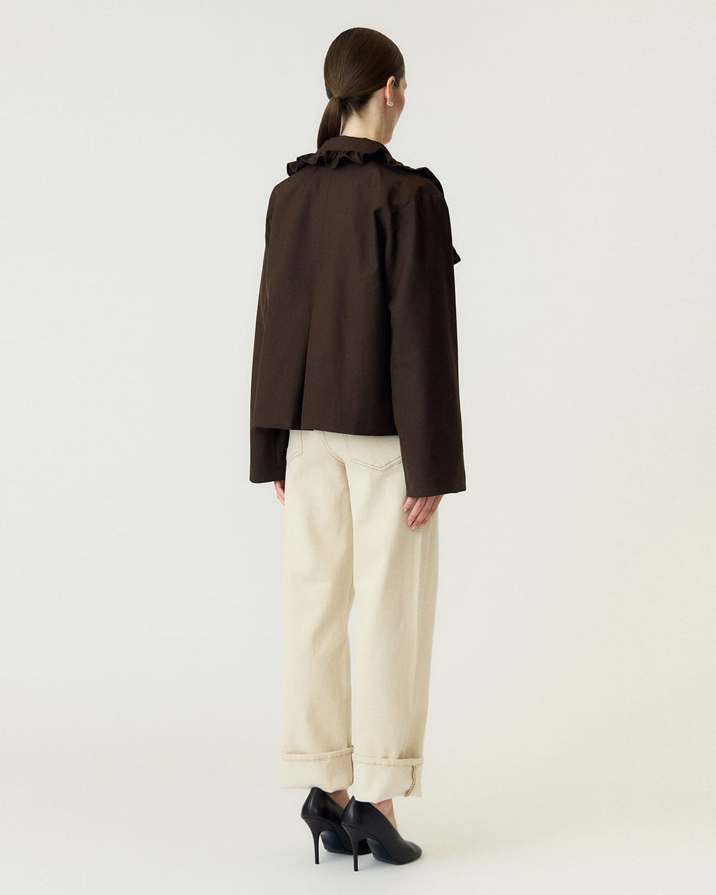 YAS Trenchcoat Elisa Short Trenchcoat - Coffee Bean