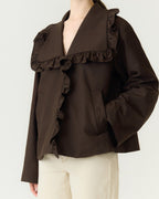 YAS Trenchcoat Elisa Short Trenchcoat - Coffee Bean