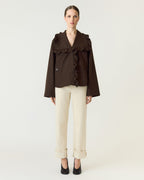 YAS Trenchcoat Elisa Short Trenchcoat - Coffee Bean