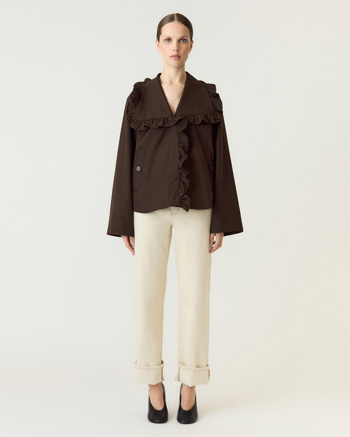 YAS Trenchcoat Elisa Short Trenchcoat - Coffee Bean