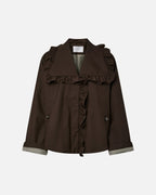 YAS Trenchcoat Elisa Short Trenchcoat - Coffee Bean