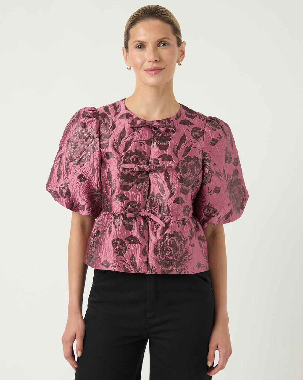 Y.A.S Topp Marie Bow - Renaissance Rose Marie Print
