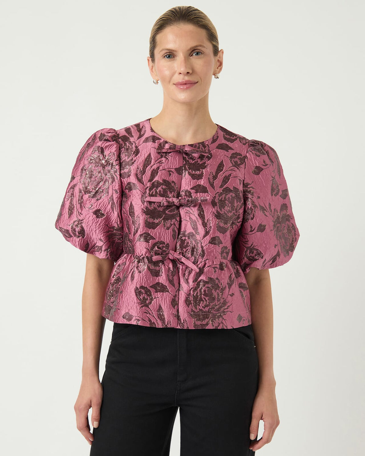 Y.A.S Topp Marie Bow - Renaissance Rose Marie Print