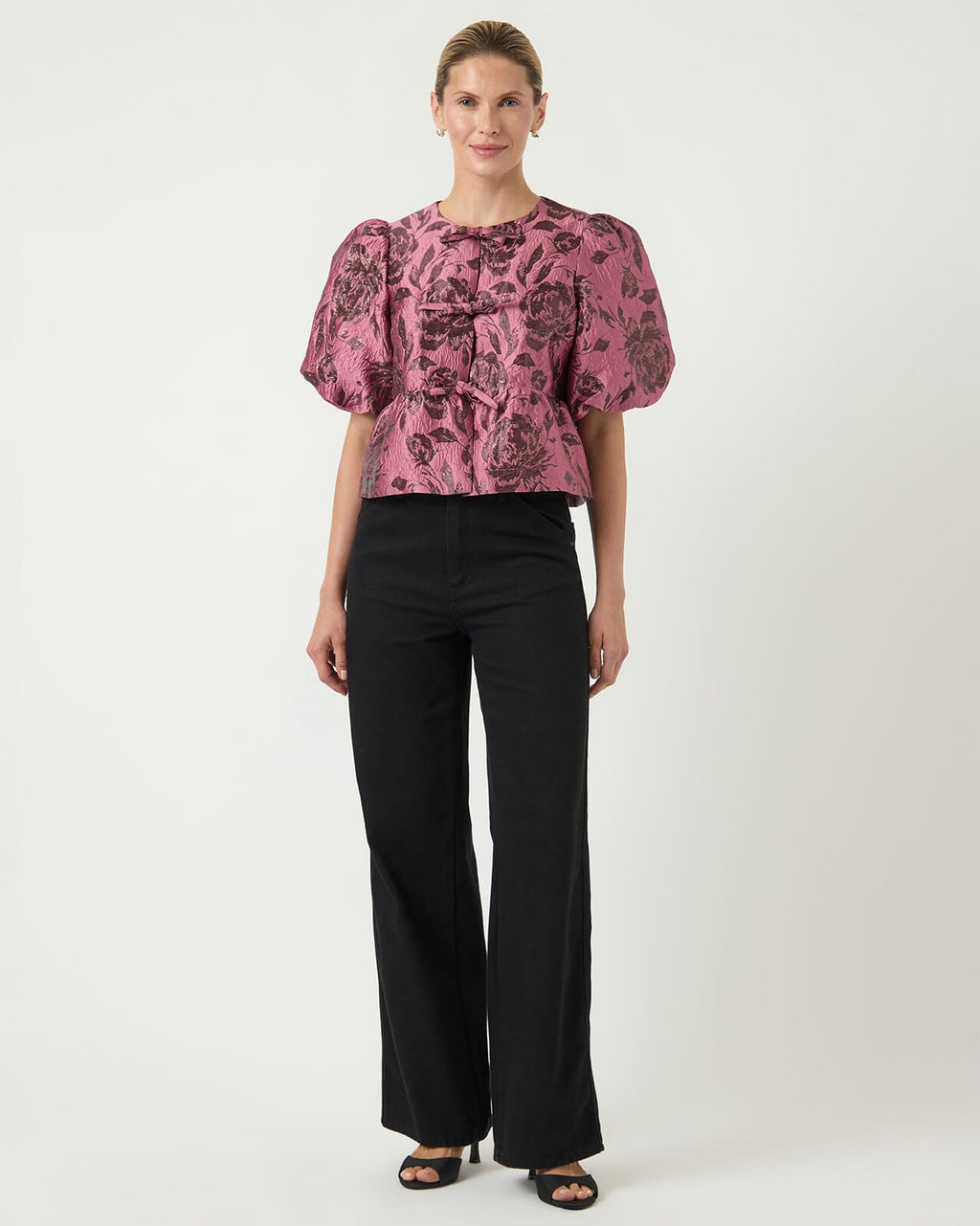 Y.A.S Topp Marie Bow - Renaissance Rose Marie Print
