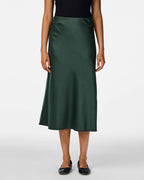 Y.A.S Satengskjørt Pella High Waist Midi - Sycamore