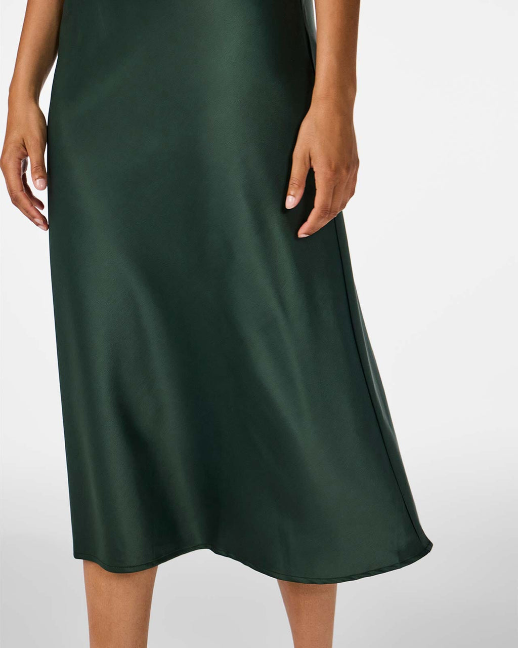 Y.A.S Satengskjørt Pella High Waist Midi - Sycamore