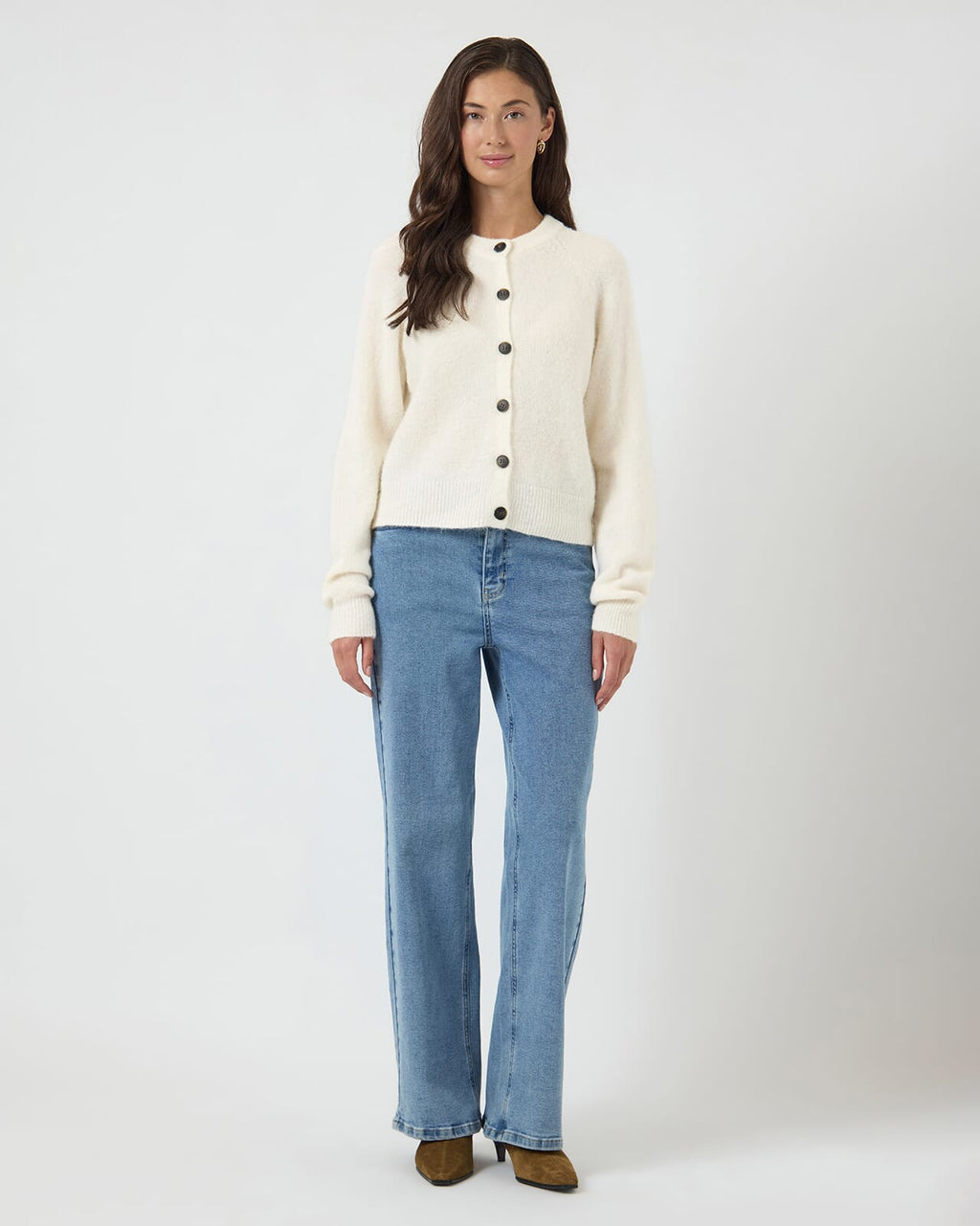 Y.A.S Cardigan Johi LS Wool Knit - Pristine