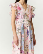 YAS Maxikjole Messa CS Long - Pristine W. Ballerina/ Skyway