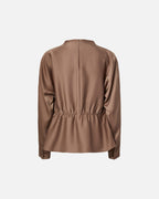 Y.A.S Bluse Pella LS Funnel Neck - Fungi