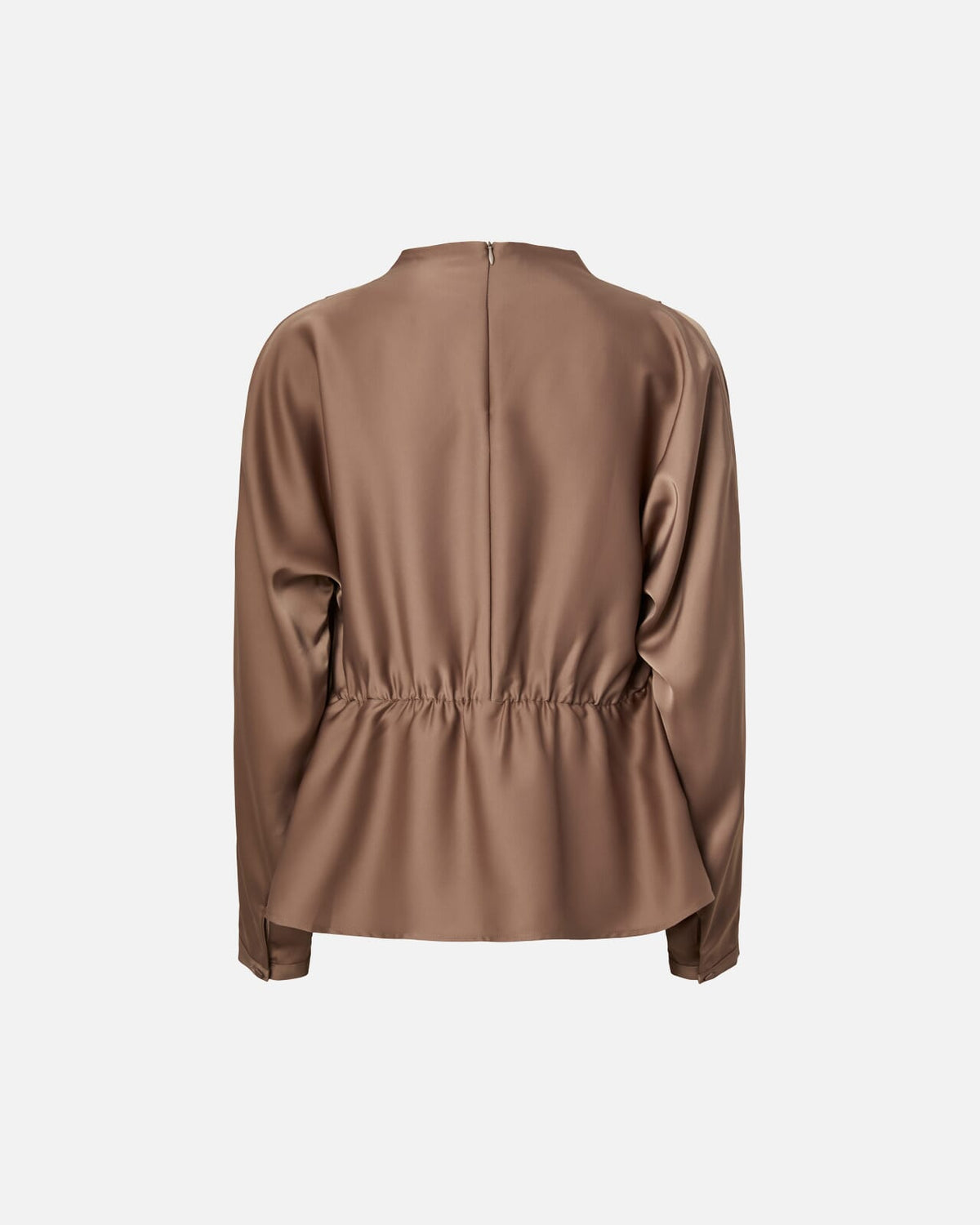 Y.A.S Bluse Pella LS Funnel Neck - Fungi