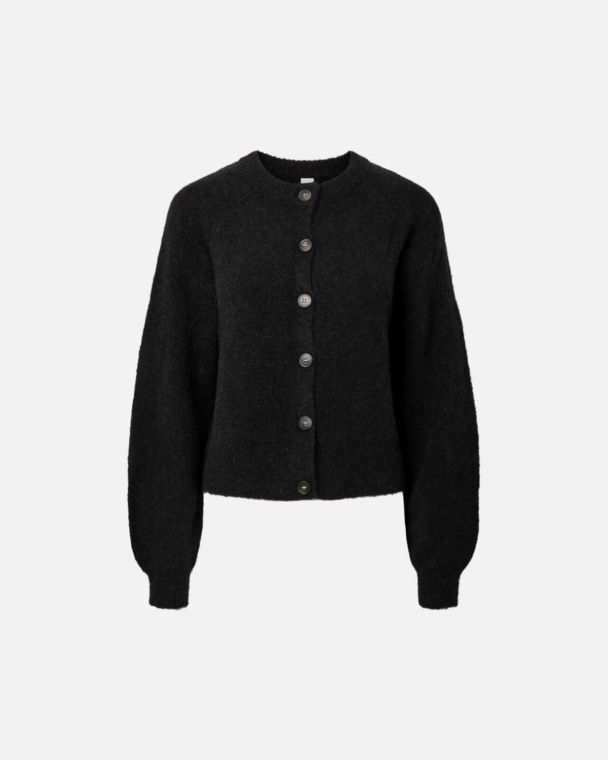 Y.A.S Cardigan Johi LS Ullmiks - Black